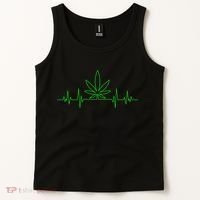 Marijuana Leaf Heartbeat Tank Top thumb 2