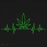 Marijuana Leaf Heartbeat Kids T-Shirt thumb 4