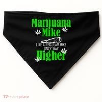Marijuana Mike Funny Weed 420 Cannabis USA-Made Doggie Bandana thumb 0