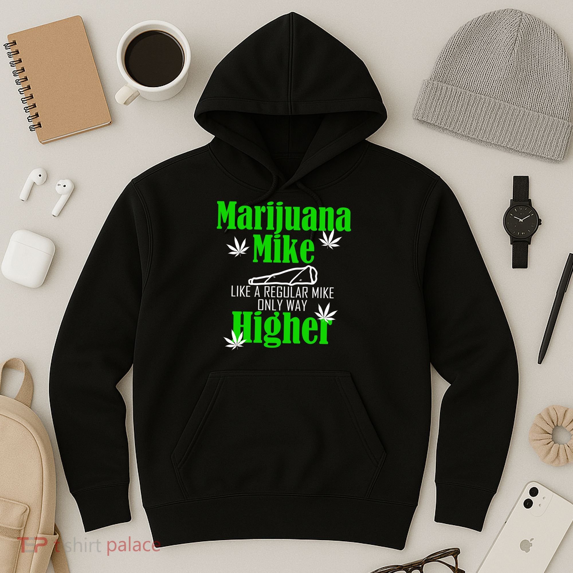 Marijuana Mike Funny Weed 420 Cannabis Hoodie