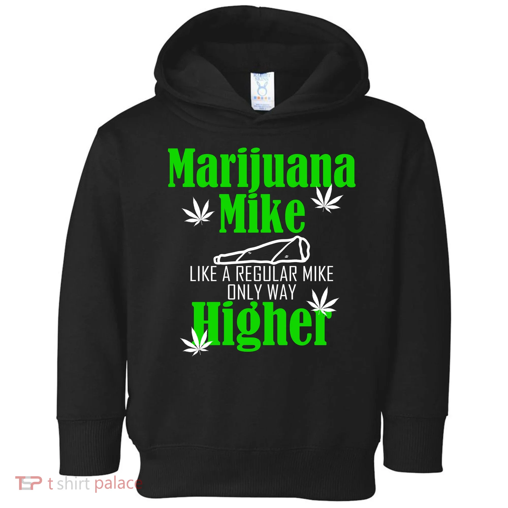Marijuana Mike Funny Weed 420 Cannabis Toddler Hoodie