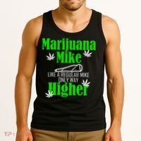 Marijuana Mike Funny Weed 420 Cannabis Tank Top thumb 3