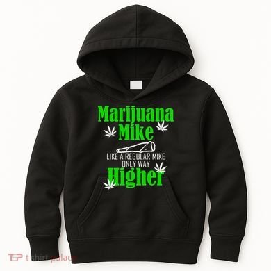 Marijuana Mike Funny Weed 420 Cannabis Kids Hoodie