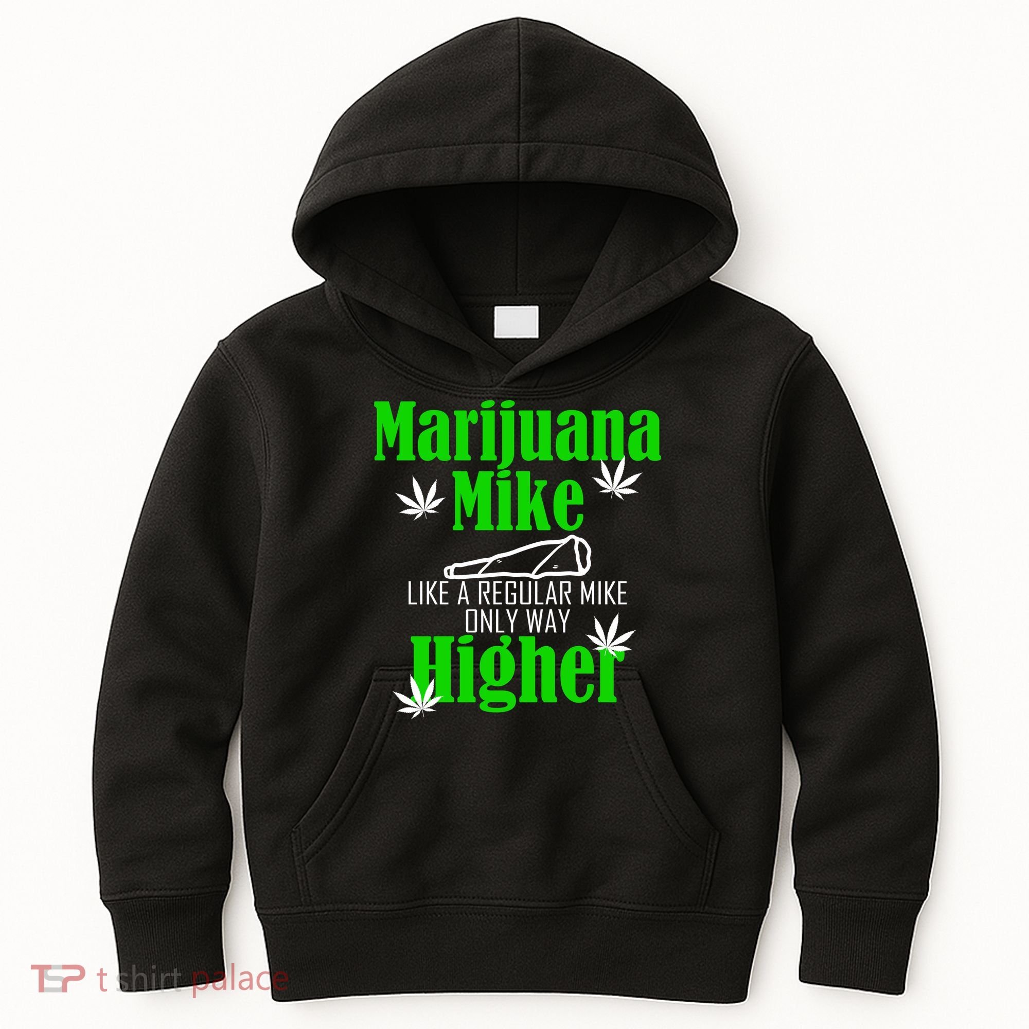 Marijuana Mike Funny Weed 420 Cannabis Kids Hoodie