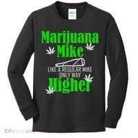 Marijuana Mike Funny Weed 420 Cannabis Kids Long Sleeve Shirt thumb 0