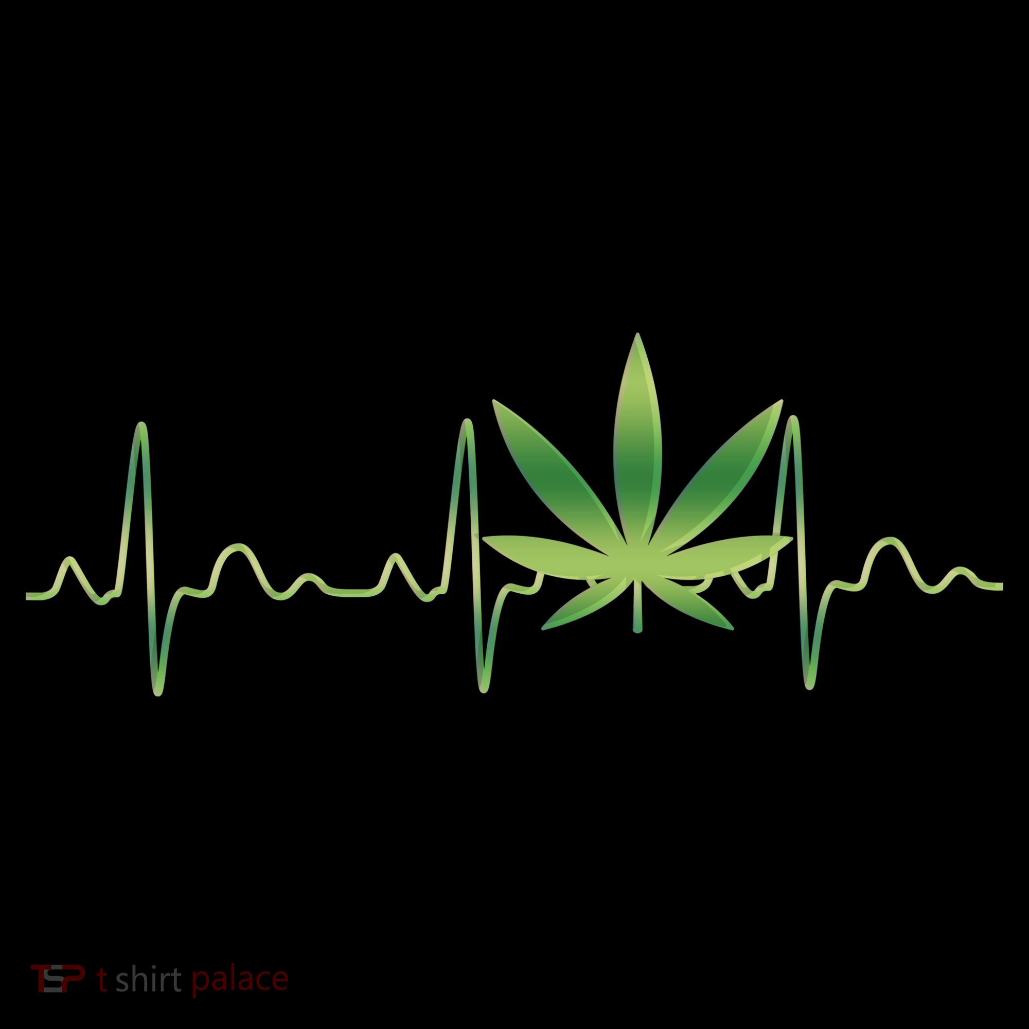 Marijuana Weed Leaf Heartbeat Pulse Sweatshirt