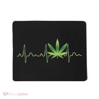 Marijuana Weed Leaf Heartbeat Pulse Mousepad thumb 0