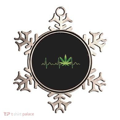 Marijuana Weed Leaf Heartbeat Pulse Ornament
