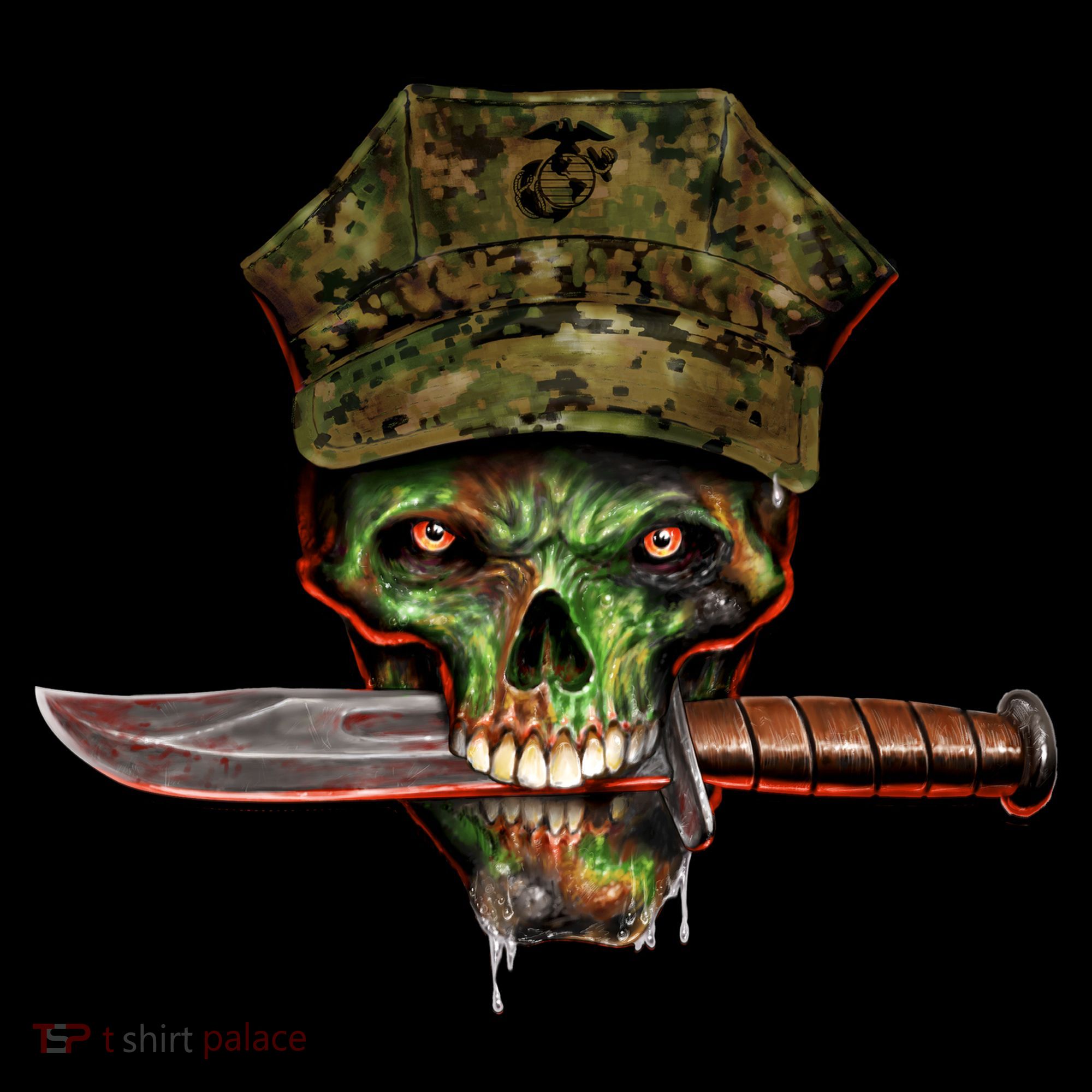 Marine Skull Long Sleeve Shirt