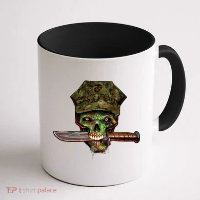 Marine Skull Coffee Mug back