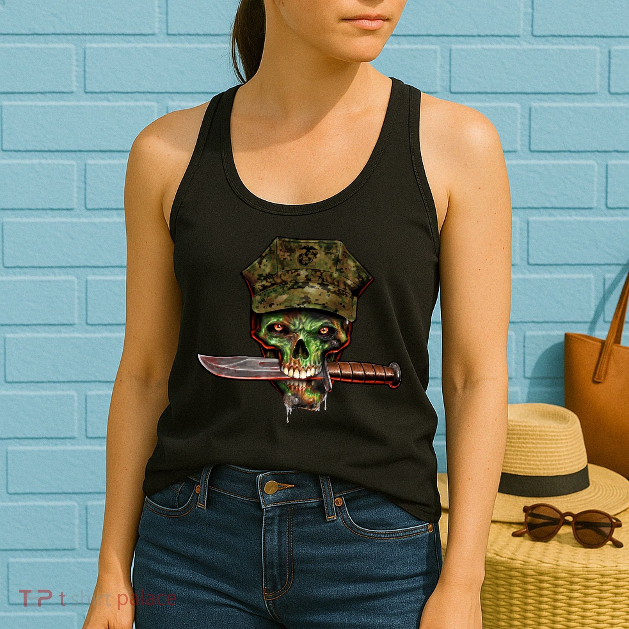 Marine Skull Women's Tank Top