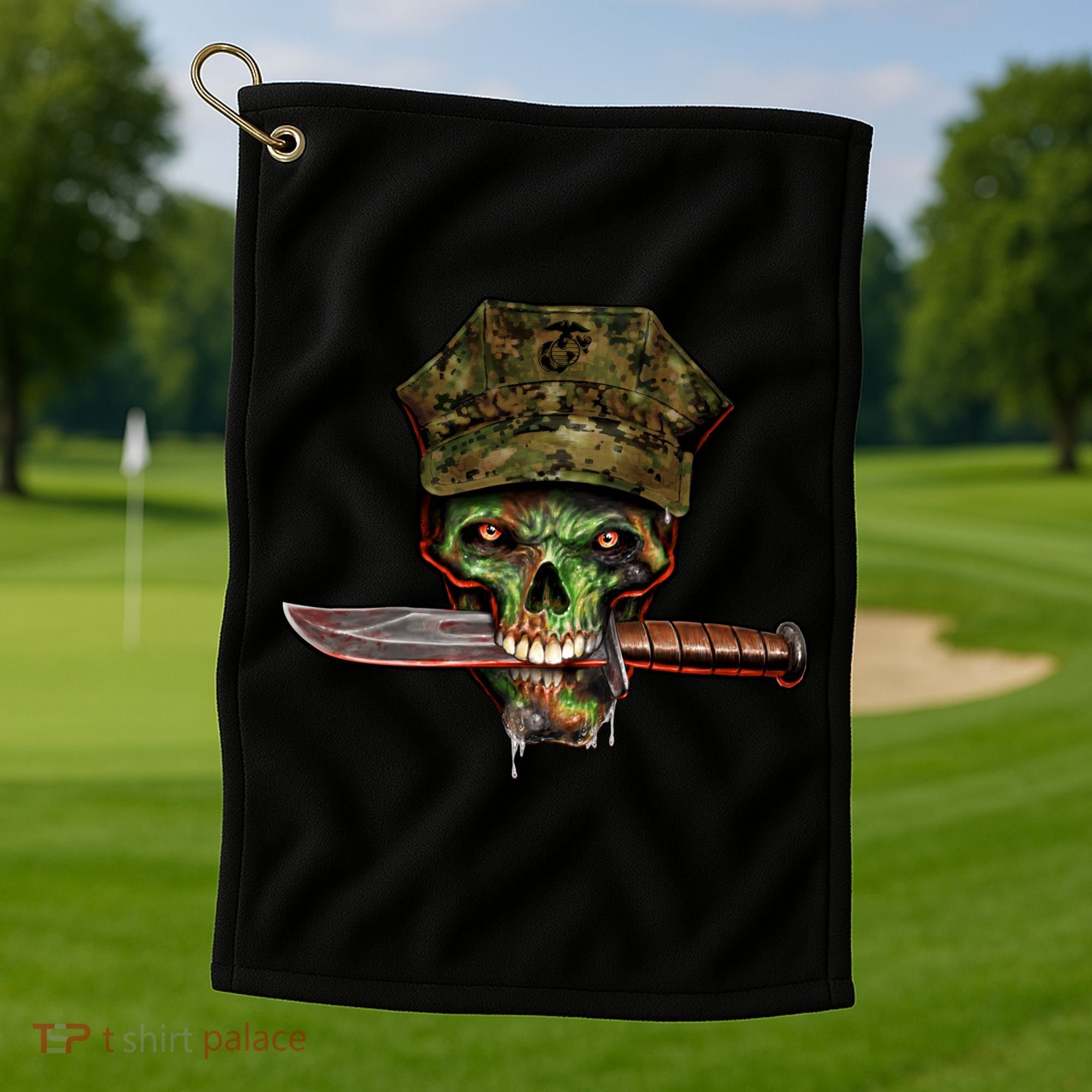 Marine Skull Golf Towel