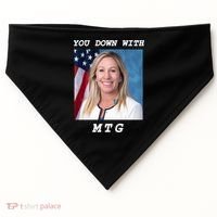 Marjorie Taylor Greene You Down With MTG USA-Made Doggie Bandana thumb 0
