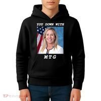 Marjorie Taylor Greene You Down With MTG Kids Hoodie thumb 4