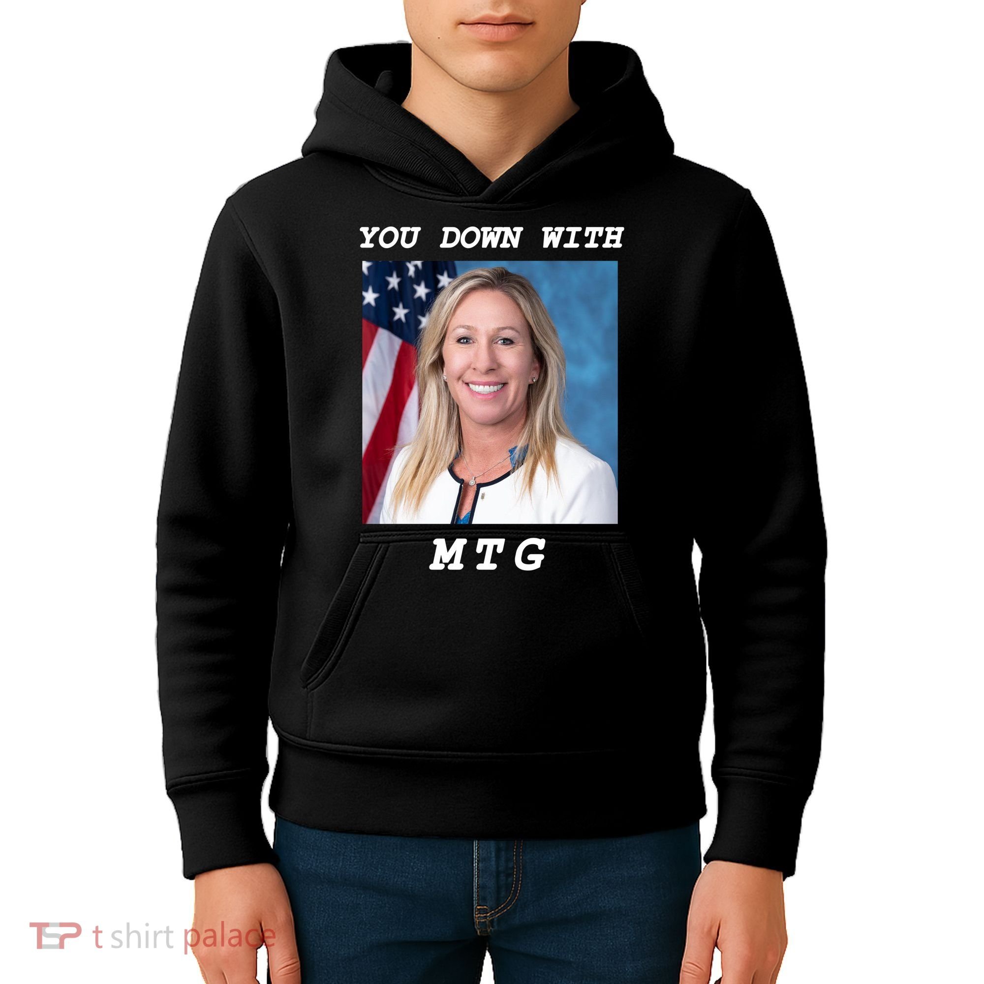 Marjorie Taylor Greene You Down With MTG Kids Hoodie