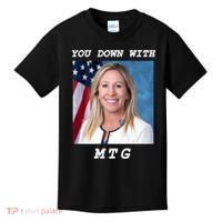 Marjorie Taylor Greene You Down With MTG Kids T-Shirt thumb 0