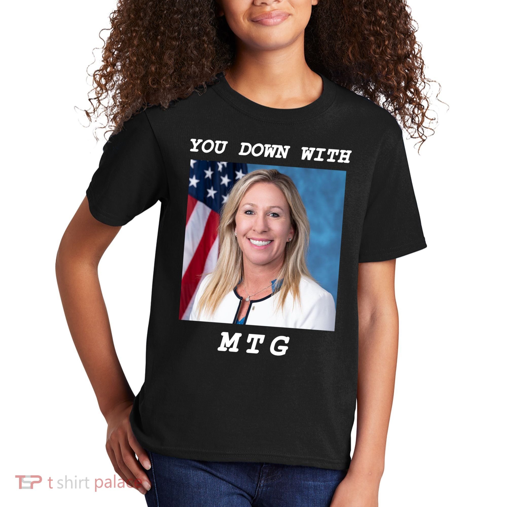 Marjorie Taylor Greene You Down With MTG Kids T-Shirt