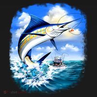 Marlin Fishing Doggie Tank thumb 4
