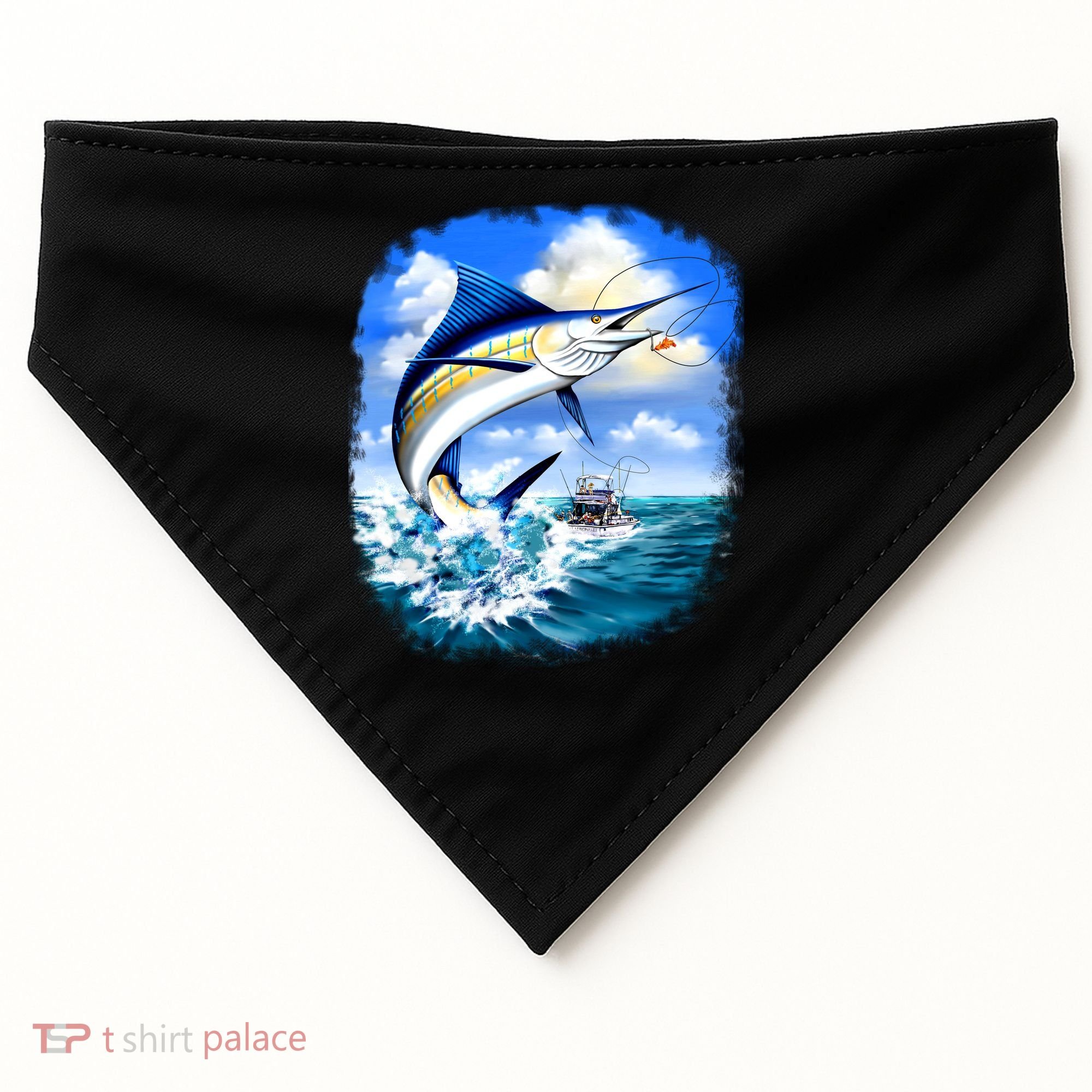 Marlin Fishing USA-Made Doggie Bandana
