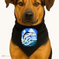 Marlin Fishing USA-Made Doggie Bandana thumb 1