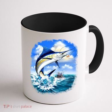 Marlin Fishing Coffee Mug back