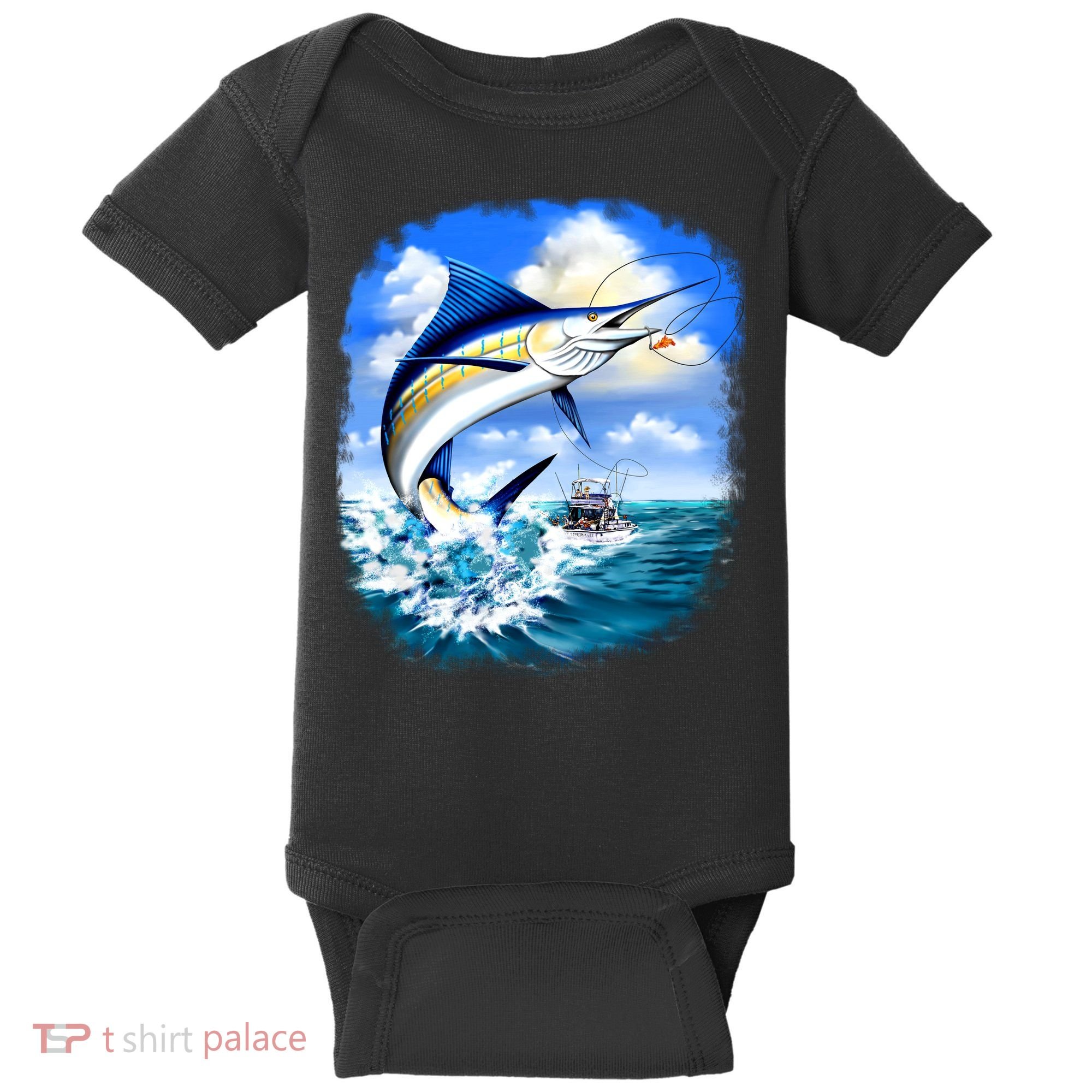 Marlin Fishing Baby Bodysuit