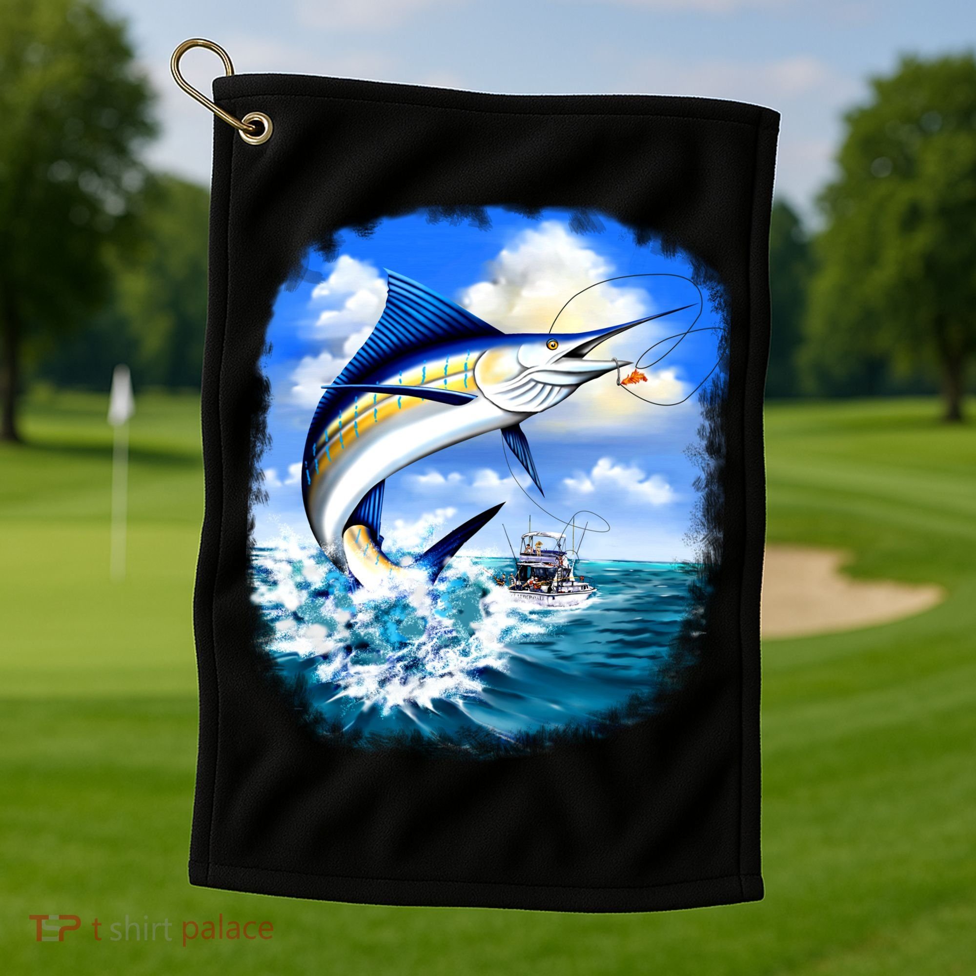 Marlin Fishing Golf Towel
