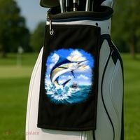 Marlin Fishing Golf Towel thumb 2