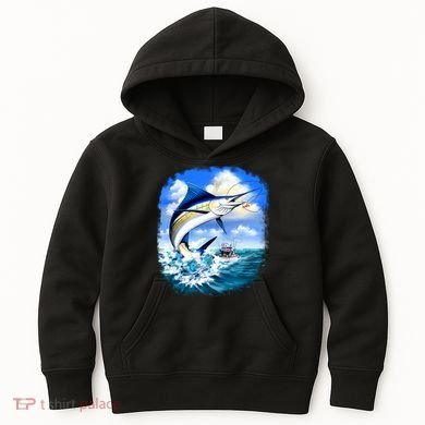 Marlin Fishing Kids Hoodie