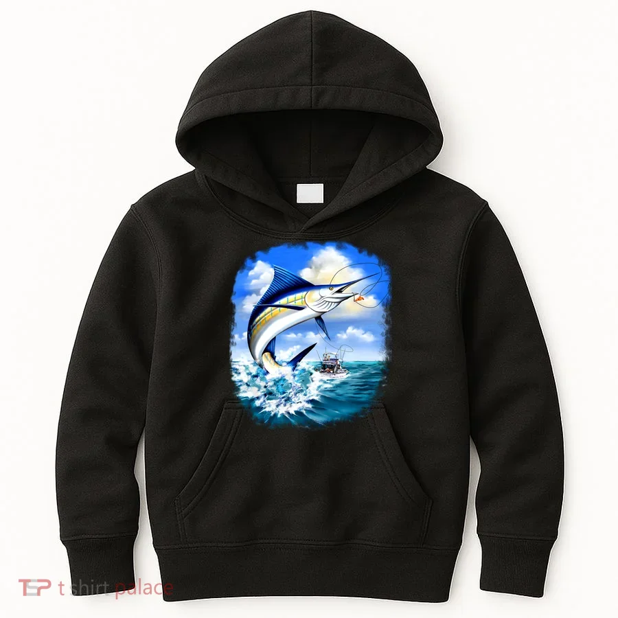 Marlin Fishing Kids Hoodie