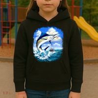 Marlin Fishing Kids Hoodie thumb 3