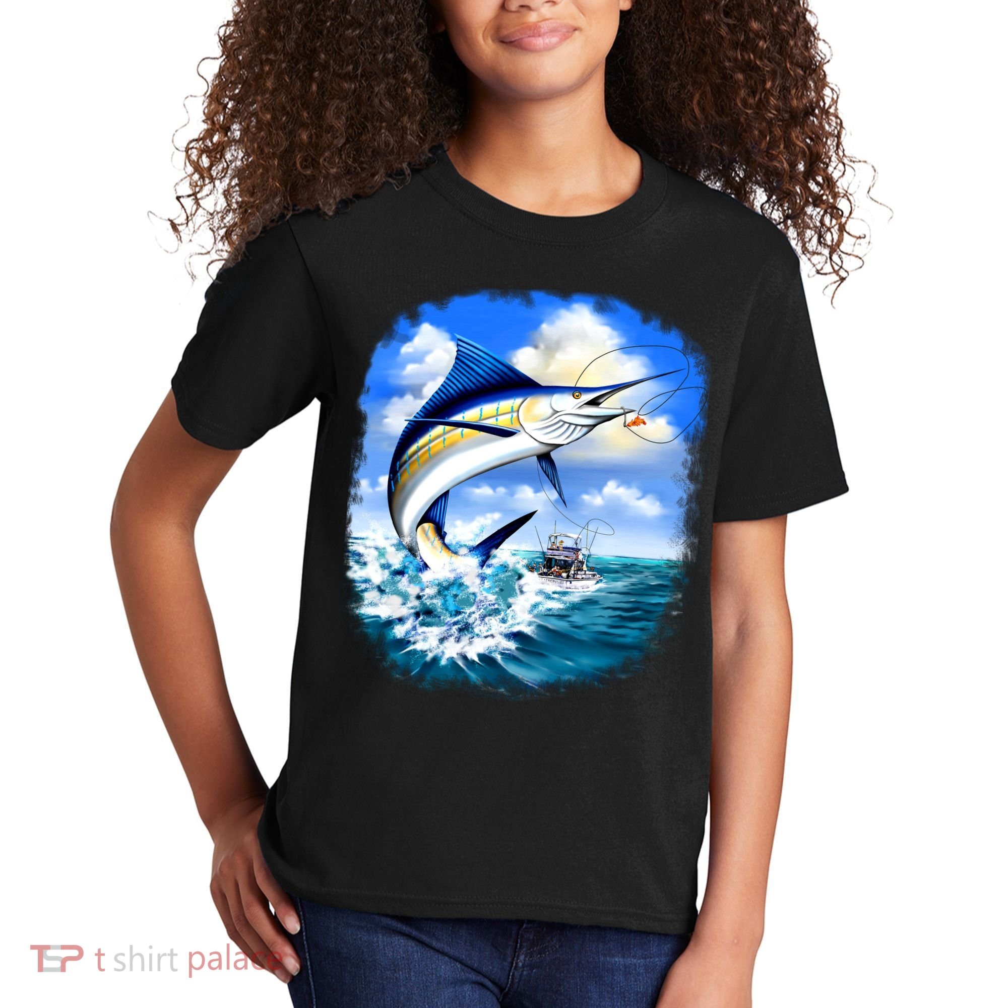 Marlin Fishing Kids T-Shirt