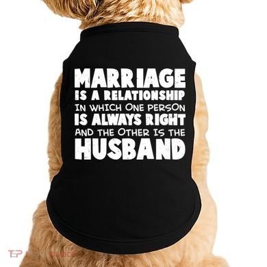 Marriage Is A Relationship Funny Husband Doggie Tank