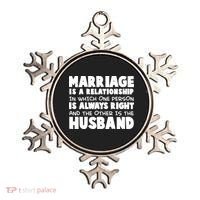 Marriage Is A Relationship Funny Husband Ornament thumb 0