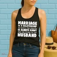 Marriage Is A Relationship Funny Husband Women's Tank Top thumb 2