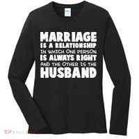 Marriage Is A Relationship Funny Husband Women's Long Sleeve Shirt thumb 0