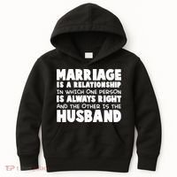 Marriage Is A Relationship Funny Husband Kids Hoodie thumb 0