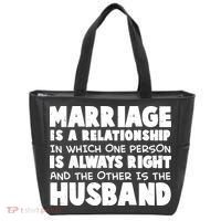 Marriage Is A Relationship Funny Husband Tote Bag thumb 0
