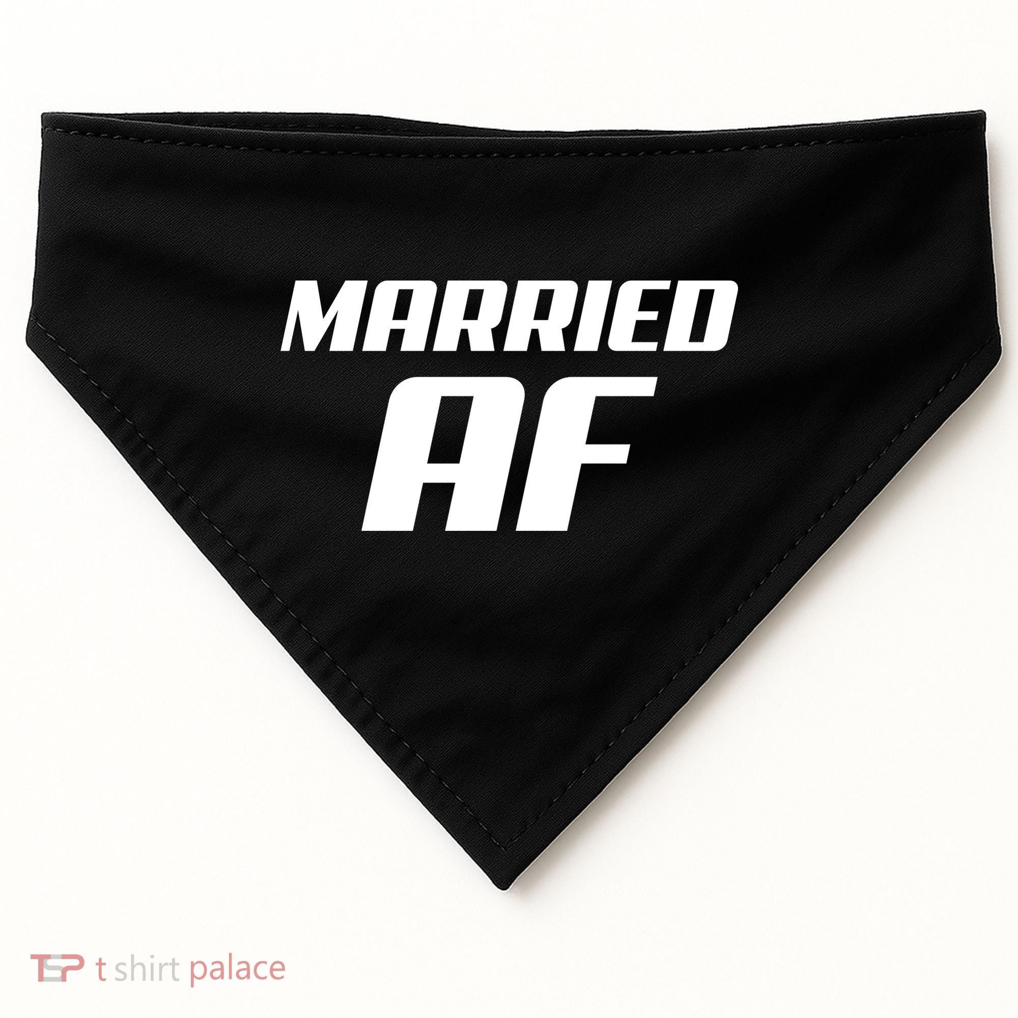 Married AF Funny Marriage Wedding USA-Made Doggie Bandana