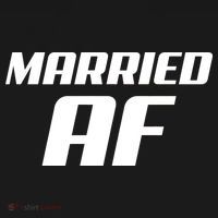 Married AF Funny Marriage Wedding USA-Made Doggie Bandana thumb 2