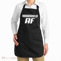 Married AF Funny Marriage Wedding Apron thumb 2