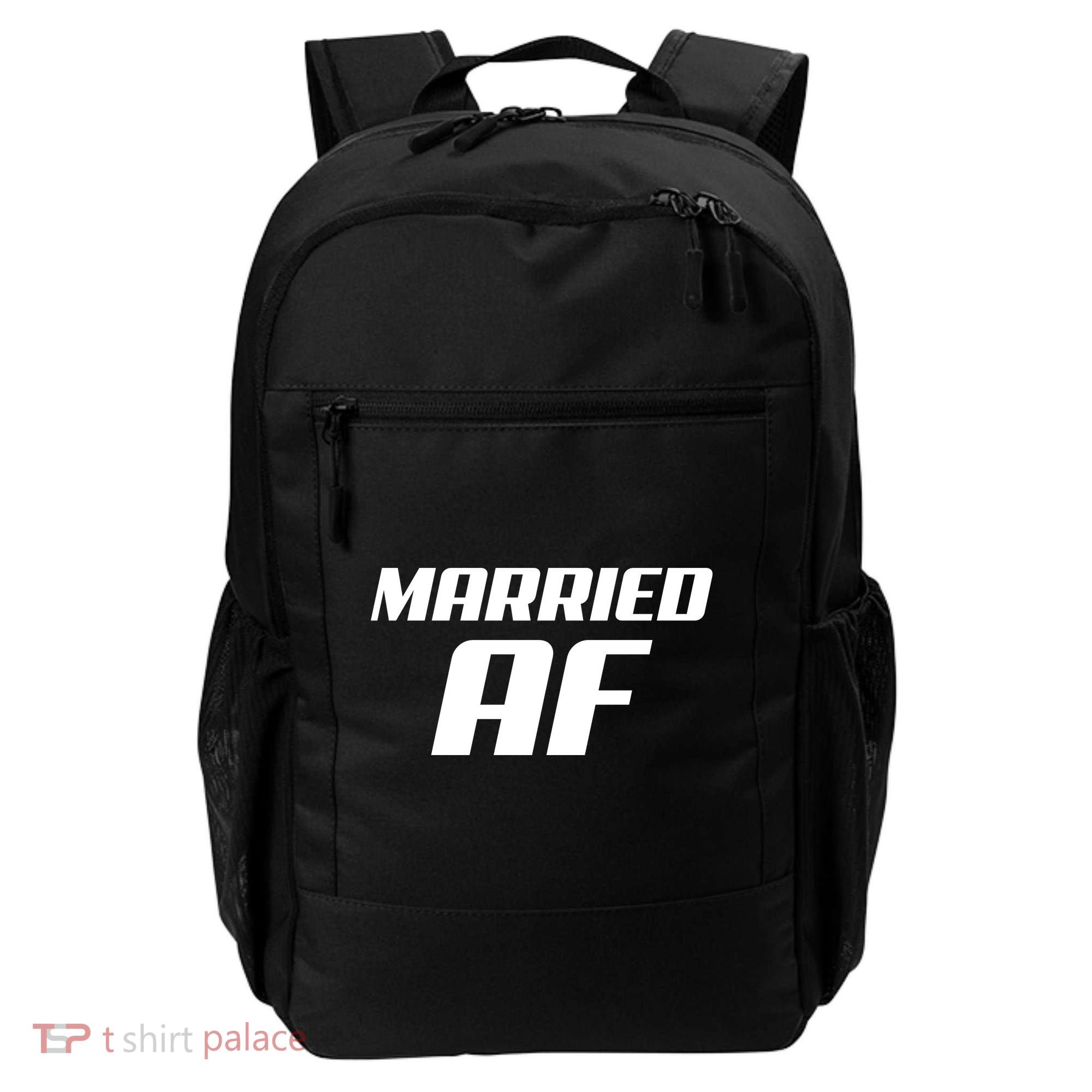 Married AF Funny Marriage Wedding Backpack