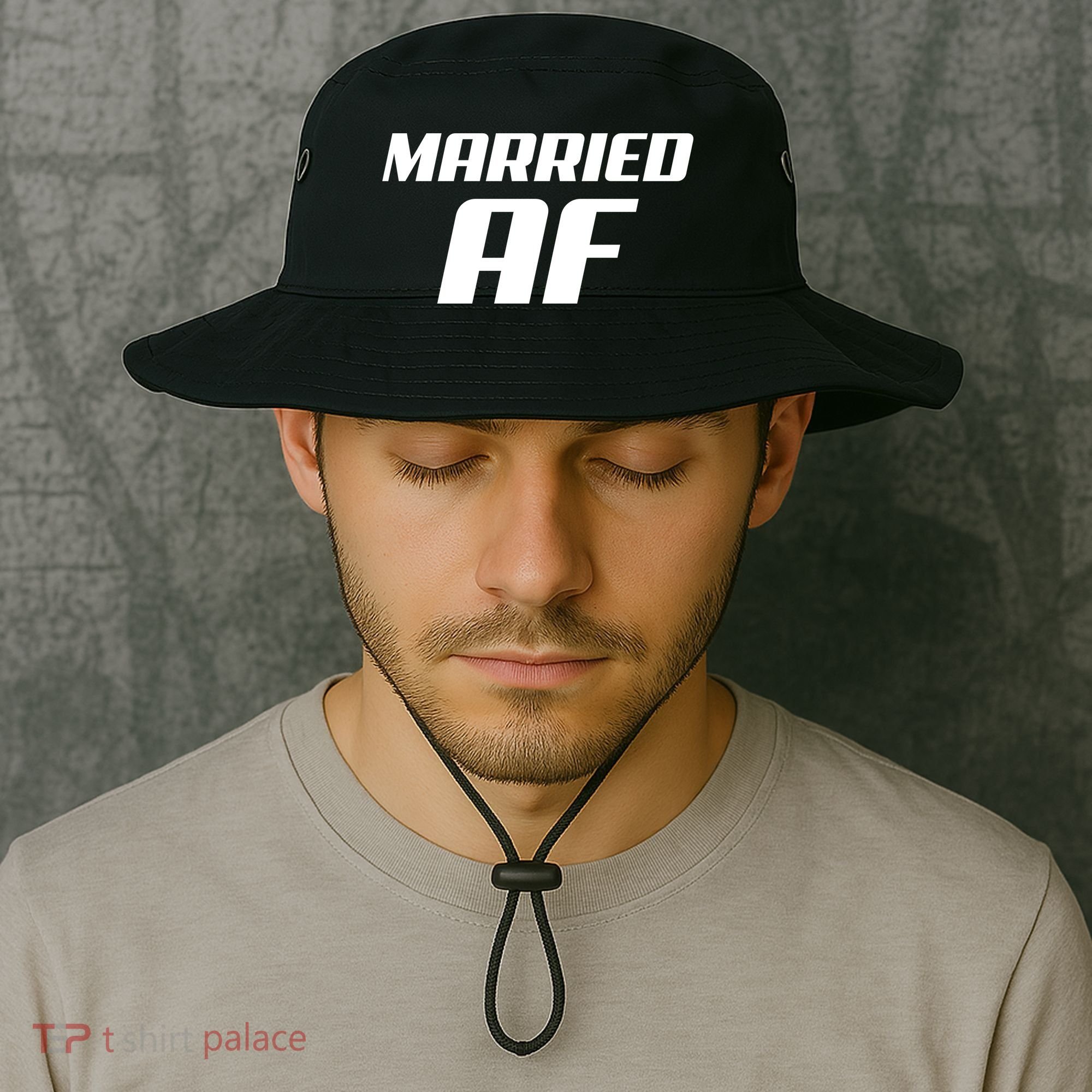 Married AF Funny Marriage Wedding Bucket Hat