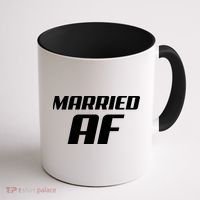 Married AF Funny Marriage Wedding Coffee Mug thumb 1