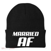 Married AF Funny Marriage Wedding Beanie thumb 0