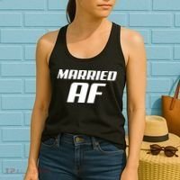 Married AF Funny Marriage Wedding Women's Tank Top thumb 2