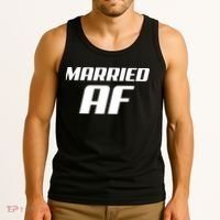 Married AF Funny Marriage Wedding Tank Top thumb 3