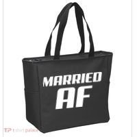 Married AF Funny Marriage Wedding Tote Bag thumb 2