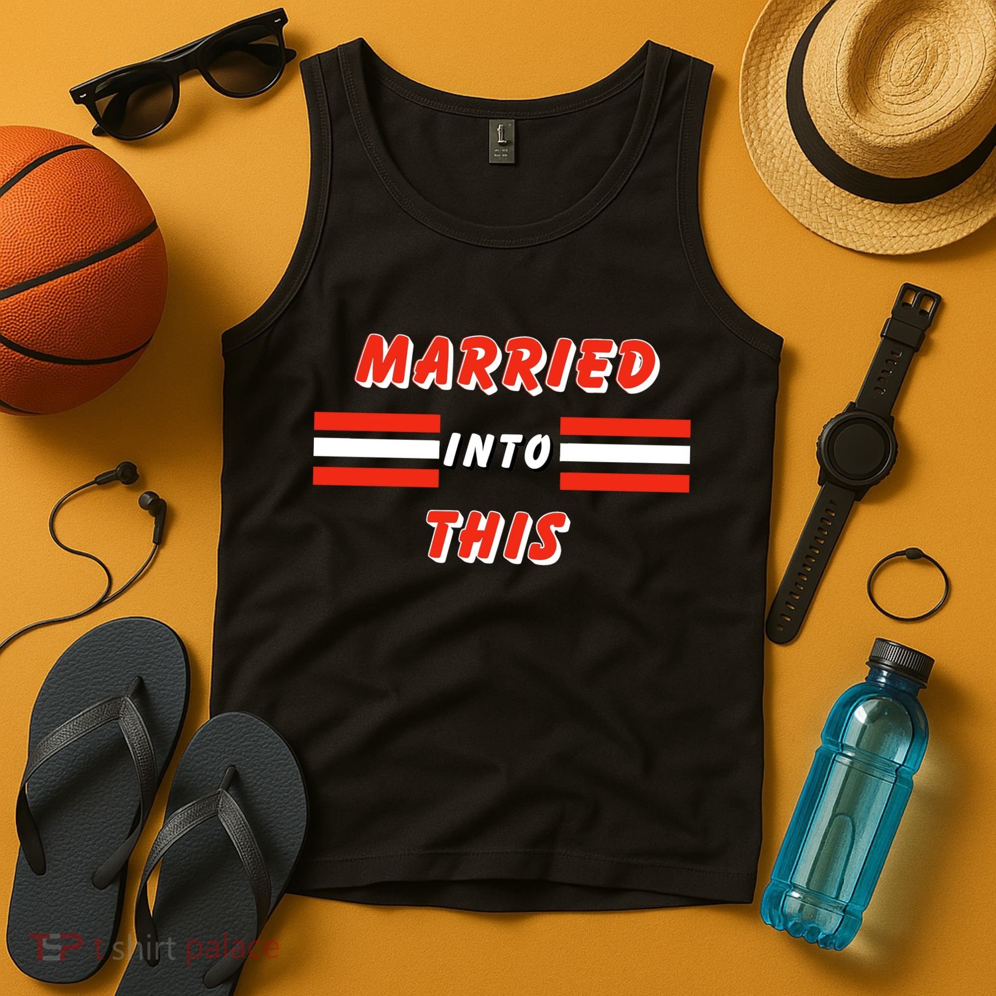 Married Into This Cleveland Football Fan Tank Top