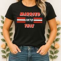 Married Into This Cleveland Football Fan Women's T-Shirt thumb 2